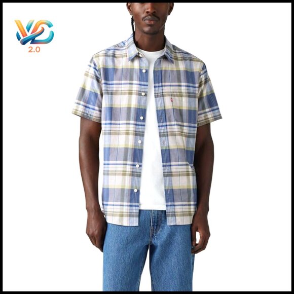 Classic Short Sleeve Button Down Shirt Standard Fit Casual Wear